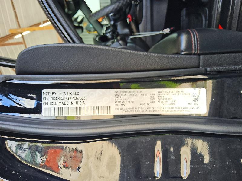 Aukcja sprzedaży 2023 Dodge Durango, vin: 1C4RDJDGXPC675551, numer aukcji: 62319016