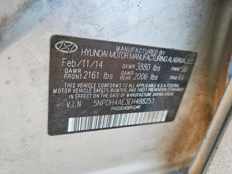 Продажа на аукционе авто 2014 Hyundai Elantra Se, vin: 5NPDH4AE3EH488253, номер лота: 59289376