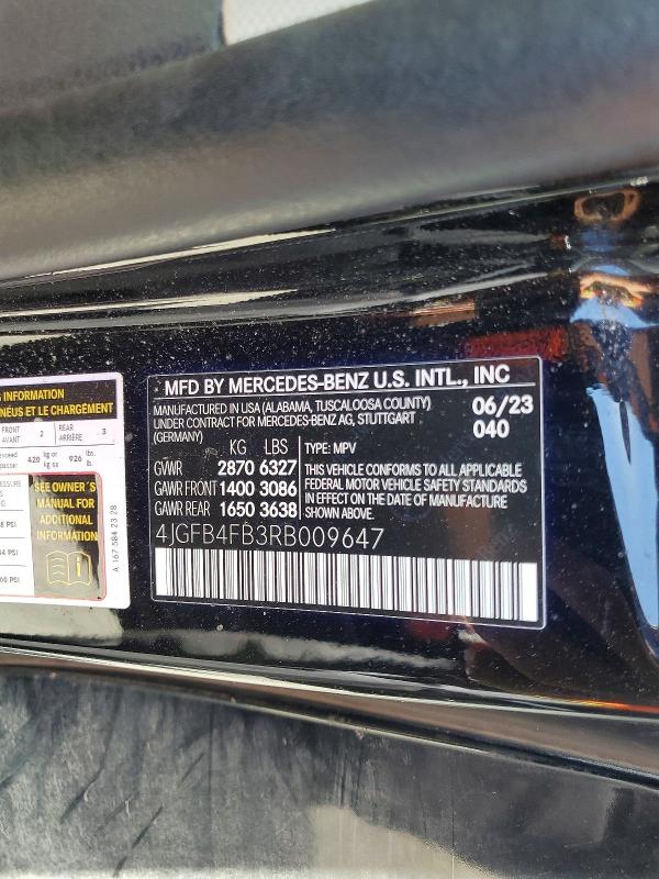 Продаж на аукціоні авто 2024 Mercedes-benz Gle, vin: 4JGFB4FB3RB009647, номер лоту: 59778006