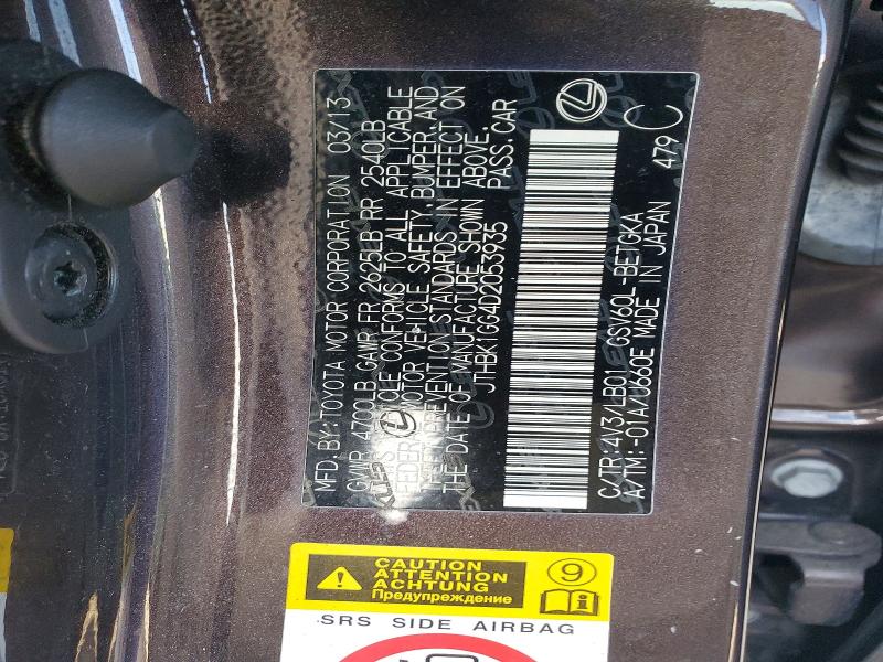 Продажа на аукционе авто 2013 Lexus Es, vin: JTHBK1GG4D2053935, номер лота: 61507896