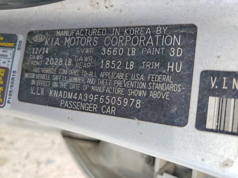 Продаж на аукціоні авто 2015 Kia Rio, vin: KNADM4A39F6505978, номер лоту: 59623576
