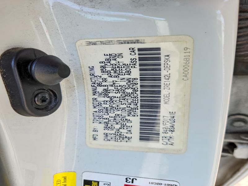 Продаж на аукціоні авто 2012 Toyota Corolla, vin: 5YFBU4EE8CP057078, номер лоту: 61401976