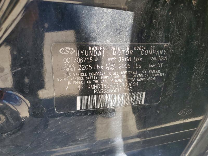 60026166 :رقم المزاد ، KMHD35LH0GU309604 vin ، 2016 Hyundai Elantra Gt مزاد بيع