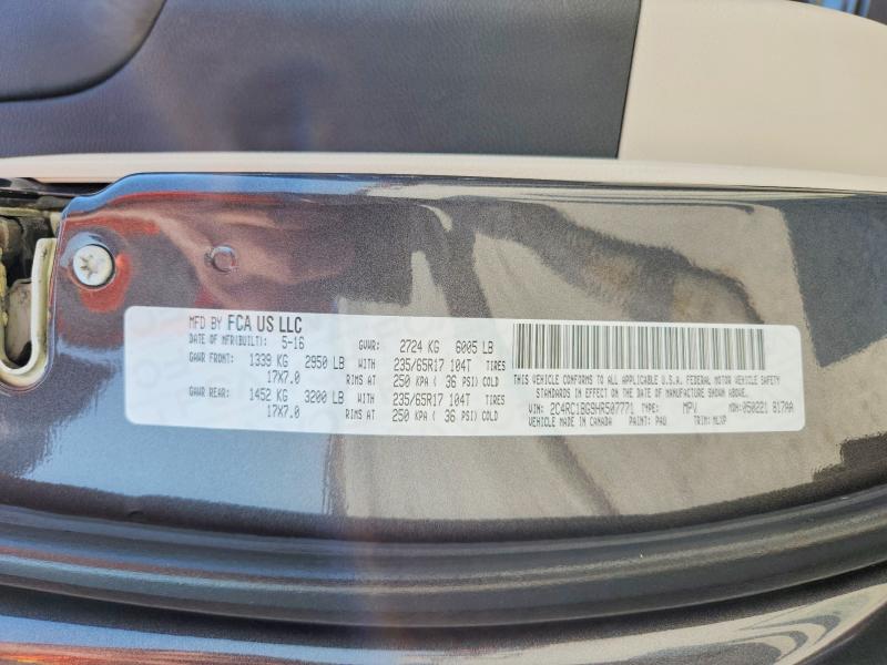 Продажа на аукционе авто 2017 Chrysler Pacifica, vin: 2C4RC1BG9HR507771, номер лота: 63128256