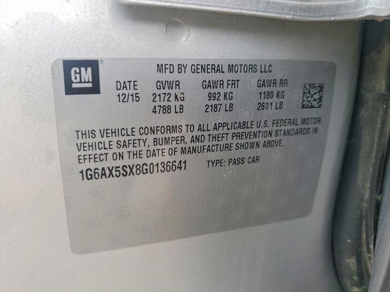 Продажа на аукционе авто 2016 Cadillac Cts, vin: 1G6AX5SX8G0136641, номер лота: 60171006