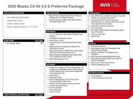 85608265 :رقم المزاد ، 7MMVABBM2SN347057 vin ، 2025 Mazda Cx-50 مزاد بيع