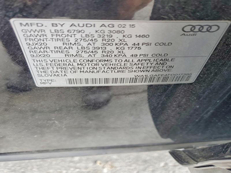 Продаж на аукціоні авто 2015 Audi Q7, vin: WA1LGAFE4FD017395, номер лоту: 60824186