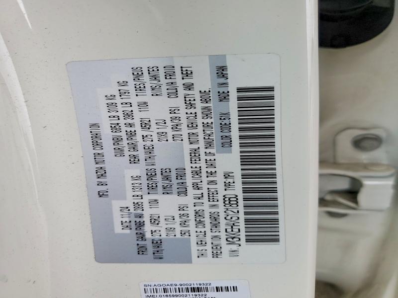 Aukcja sprzedaży 2025 Mazda Cx-90, vin: JM3KKEHAXS1218660, numer aukcji: 62698326