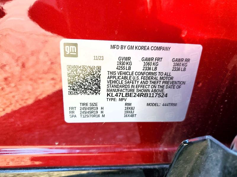 59185566 :رقم المزاد ، KL47LBE24RB117524 vin ، 2024 Buick Envista مزاد بيع