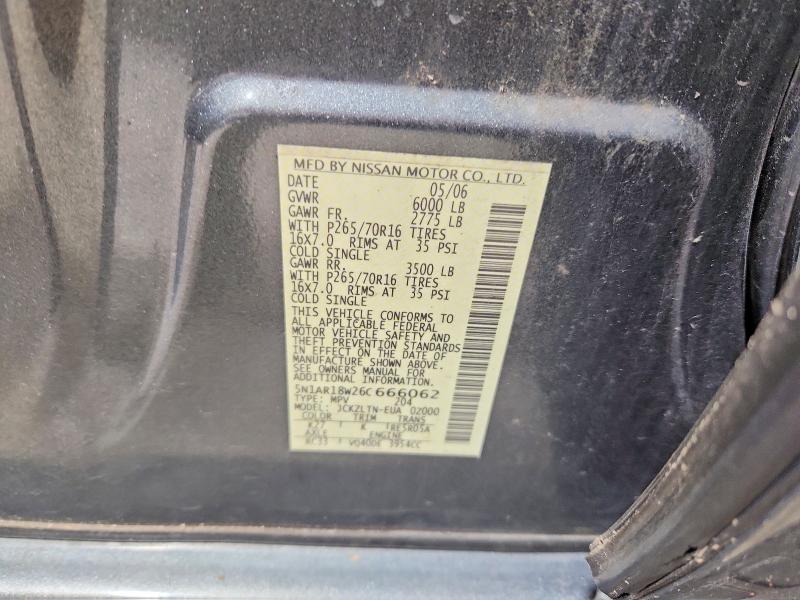 Продаж на аукціоні авто 2006 Nissan Pathfinder, vin: 5N1AR18W26C666062, номер лоту: 60935116