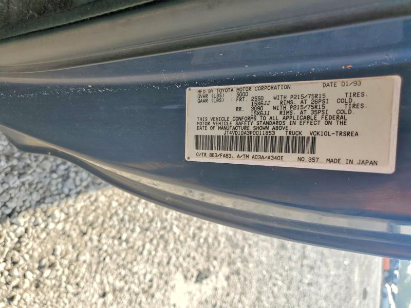 Продаж на аукціоні авто 1993 Toyota T100, vin: JT4VD10A3P0011853, номер лоту: 59162036