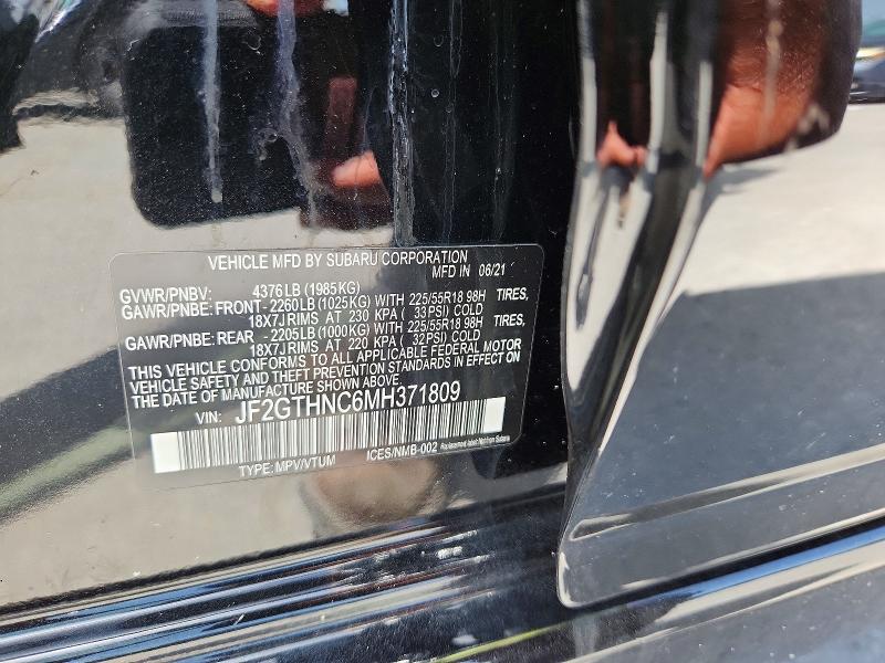 61306016 :رقم المزاد ، JF2GTHNC6MH371809 vin ، 2021 Subaru Crosstrek مزاد بيع