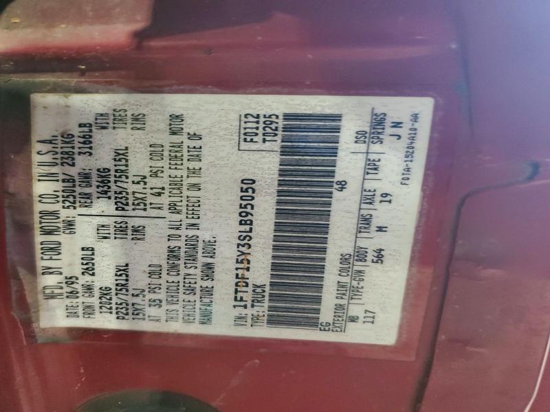 Продаж на аукціоні авто 1995 Ford F150, vin: 1FTDF15Y3SLB95050, номер лоту: 60063716