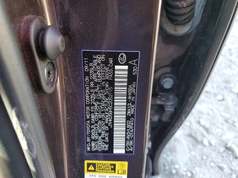 Продажа на аукционе авто 2012 Lexus Ct, vin: JTHKD5BH5C2052115, номер лота: 59858486