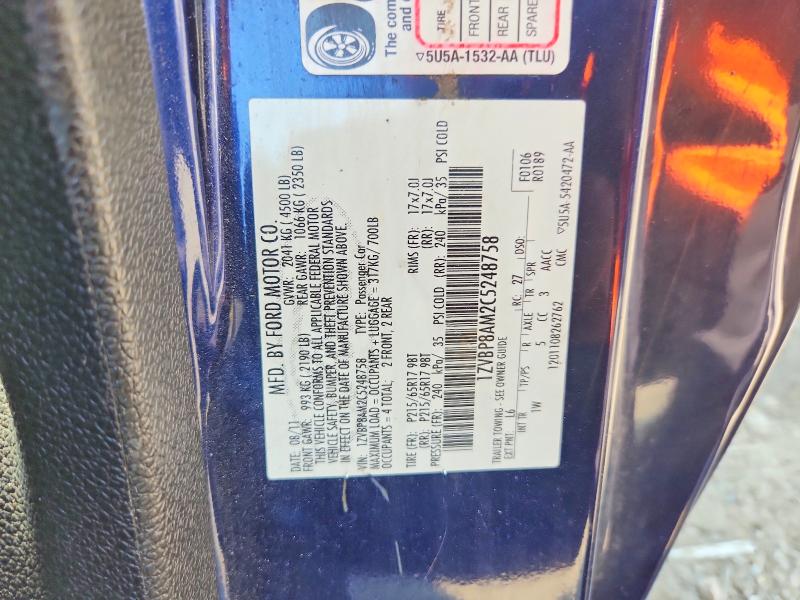 Продажа на аукционе авто 2012 Ford Mustang, vin: 1ZVBP8AM2C5248758, номер лота: 62435826