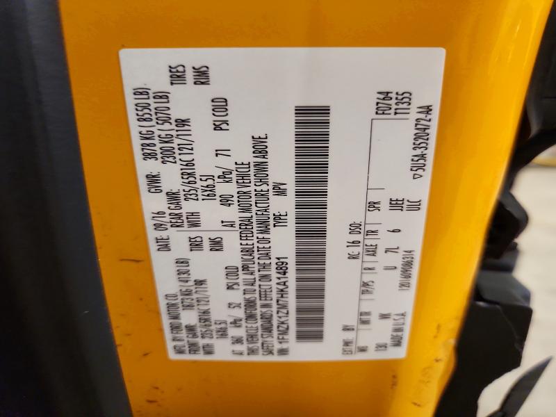 63206966 :رقم المزاد ، 1FMZK1ZM7HKA14891 vin ، 2017 Ford Transit مزاد بيع