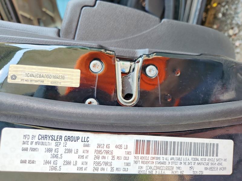 63148346 :رقم المزاد ، 1C4NJCBA0DD169220 vin ، 2013 Jeep Compass مزاد بيع