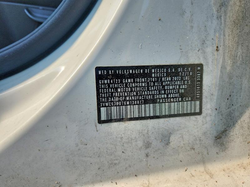 Продаж на аукціоні авто 2019 Volkswagen Jetta, vin: 3VWC57BU7KM138817, номер лоту: 62641546