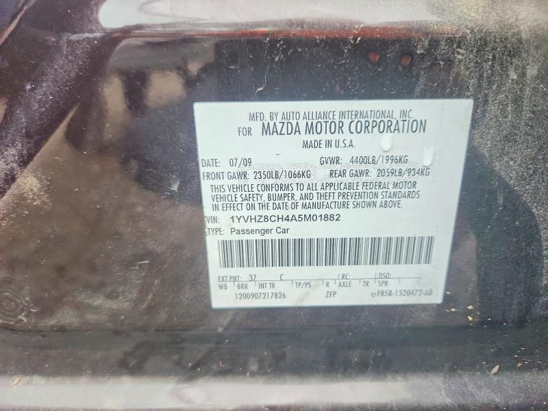Aukcja sprzedaży 2010 Mazda 6, vin: 1YVHZ8CH4A5M01882, numer aukcji: 61860416