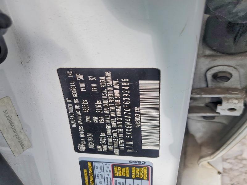 61337586 :رقم المزاد ، 5XXGN4A70FG392486 vin ، 2015 Kia Optima مزاد بيع