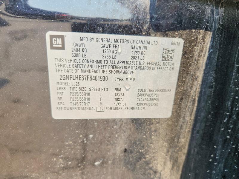 59363536 :رقم المزاد ، 2GNFLHE37F6401930 vin ، 2015 Chevrolet Equinox مزاد بيع