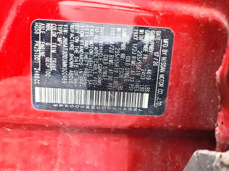 Aukcja sprzedaży 2021 Nissan Rogue, vin: JN8AT3DD3MW300469, numer aukcji: 62147716