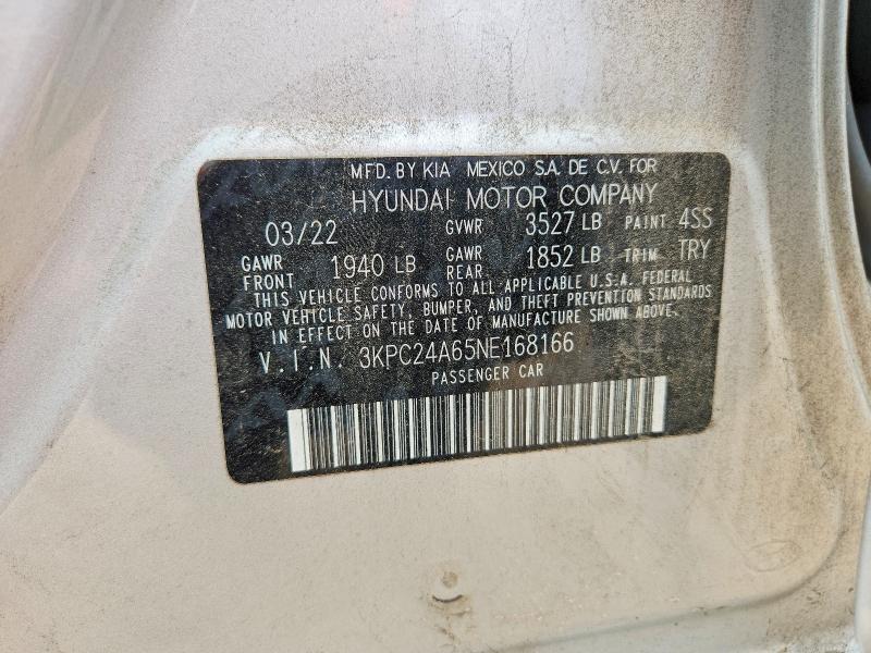 Продажа на аукционе авто 2022 Hyundai Accent, vin: 3KPC24A65NE168166, номер лота: 61894376