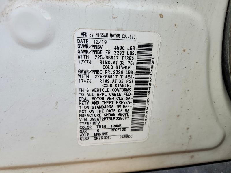 Продаж на аукціоні авто 2020 Nissan Rogue, vin: JN8AT2MT8LW038092, номер лоту: 58555446