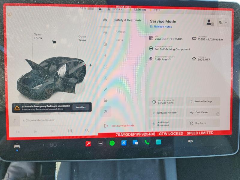 Aukcja sprzedaży 2023 Tesla Model Y, vin: 7SAYGDEF1PF925405, numer aukcji: 61059416