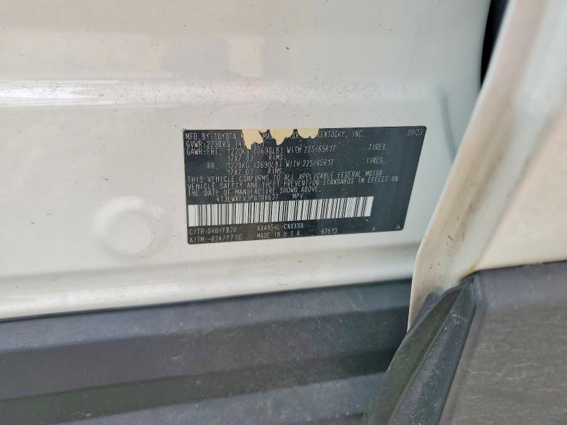 2023 Toyota Rav4 მანქანა იყიდება აუქციონზე, vin: 4T3LWRFV3PU108637, აუქციონის ნომერი: 61264006
