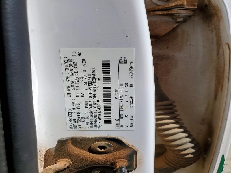 2019 Ford F150 მანქანა იყიდება აუქციონზე, vin: 1FTEW1P46KKD91682, აუქციონის ნომერი: 60927306