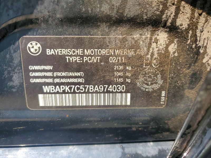 Продажа на аукционе авто 2011 Bmw 328, vin: WBAPK7C57BA974030, номер лота: 59599636