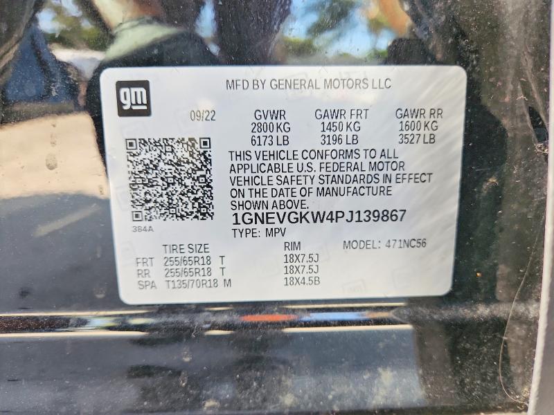 Aukcja sprzedaży 2023 Chevrolet Traverse, vin: 1GNEVGKW4PJ139867, numer aukcji: 61245136