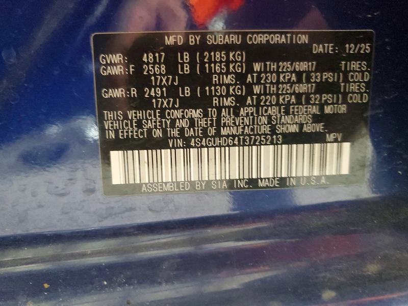 Aukcja sprzedaży 2026 Subaru Crosstrek, vin: 4S4GUHD64T3725213, numer aukcji: 61518966
