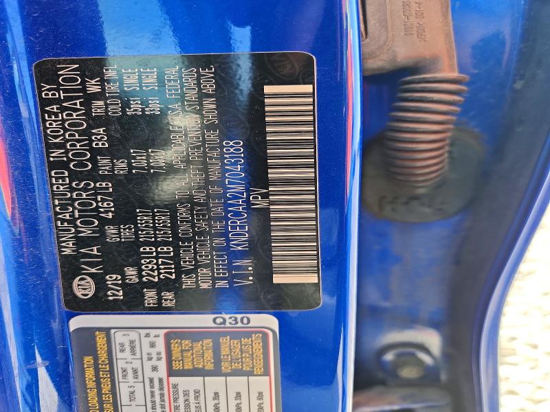 61996236 :رقم المزاد ، KNDERCAA2M7043188 vin ، 2021 Kia Seltos مزاد بيع