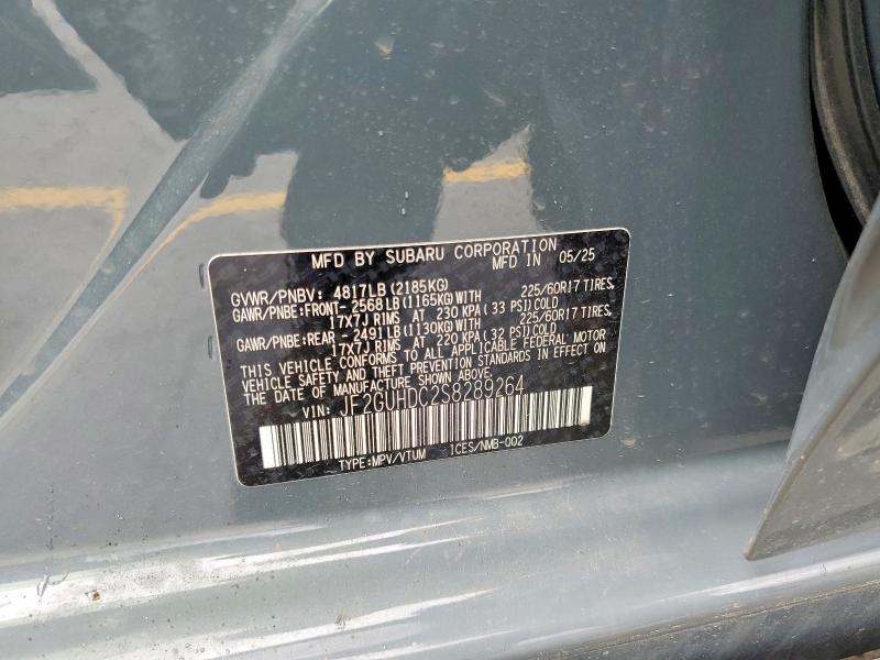 59821016 :رقم المزاد ، JF2GUHDC2S8289264 vin ، 2025 Subaru Crosstrek مزاد بيع
