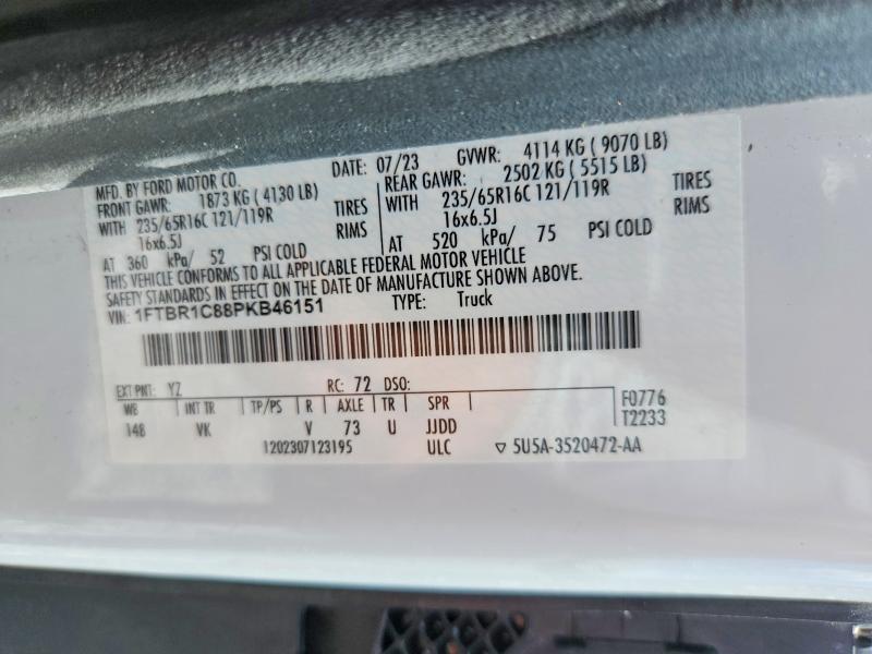 Продажа на аукционе авто 2023 Ford Transit, vin: 1FTBR1C88PKB46151, номер лота: 62076976