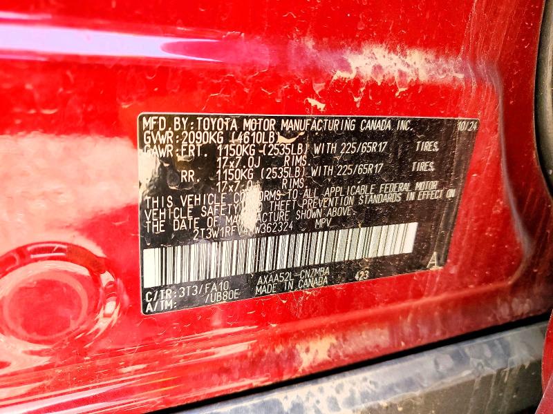 2024 Toyota Rav4 მანქანა იყიდება აუქციონზე, vin: 2T3W1RFV4RW362324, აუქციონის ნომერი: 61967146