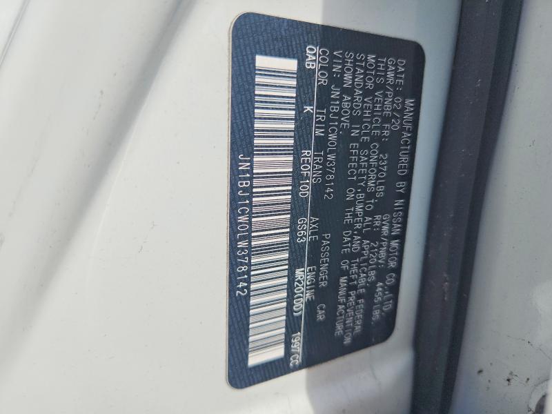 2020 Nissan Rogue Sport მანქანა იყიდება აუქციონზე, vin: JN1BJ1CW0LW378142, აუქციონის ნომერი: 61416936
