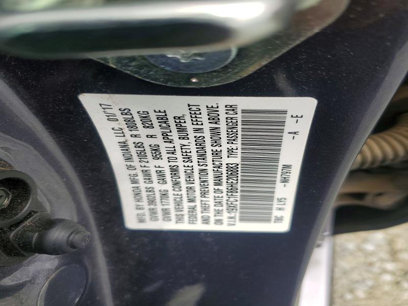 Aukcja sprzedaży 2017 Honda Civic, vin: 19XFC1F86HE206883, numer aukcji: 60979806