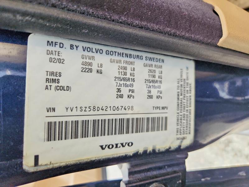 Продажа на аукционе авто 2002 Volvo V70, vin: YV1SZ58D421067498, номер лота: 62969446
