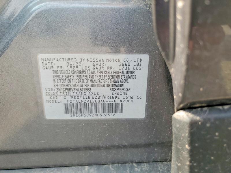 Aukcja sprzedaży 2022 Nissan Kicks, vin: 3N1CP5BV2NL522558, numer aukcji: 60523986