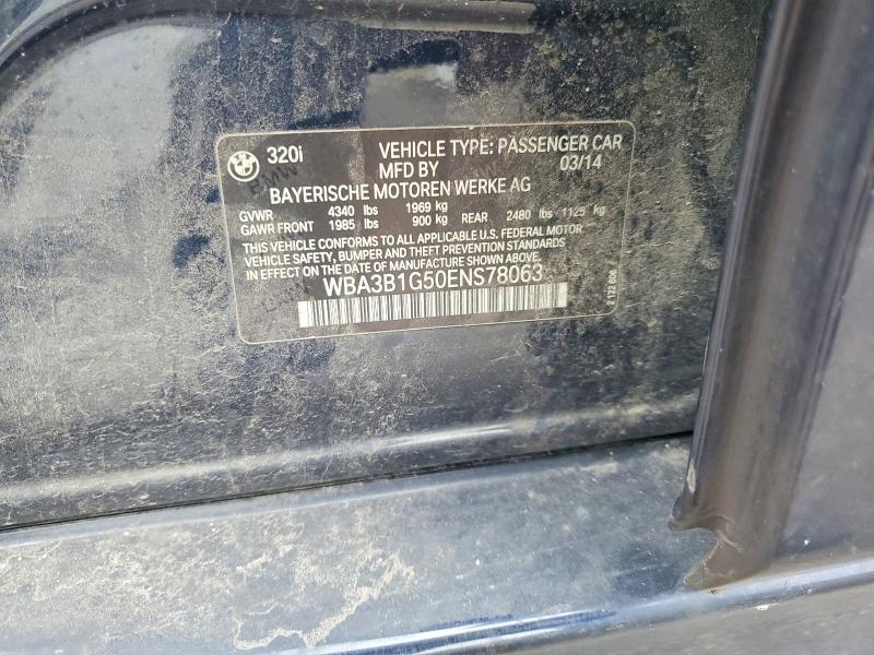 Aukcja sprzedaży 2014 Bmw 320, vin: WBA3B1G50ENS78063, numer aukcji: 62491066