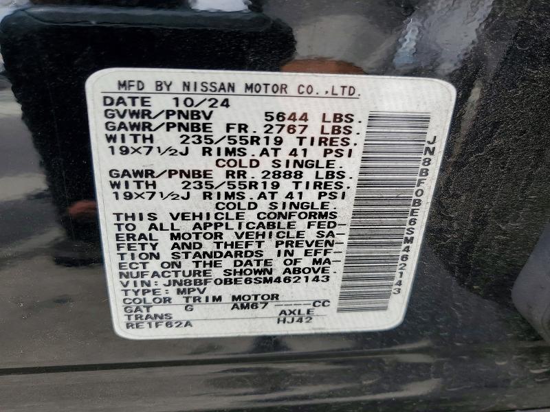 Aukcja sprzedaży 2025 Nissan Ariya, vin: JN8BF0BE6SM462143, numer aukcji: 61052736