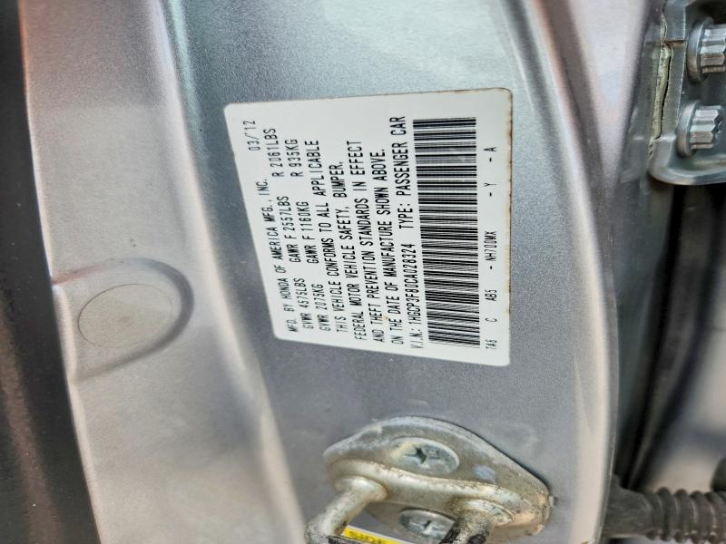 Продажа на аукционе авто 2012 Honda Accord, vin: 1HGCP3F80CA028324, номер лота: 58915916