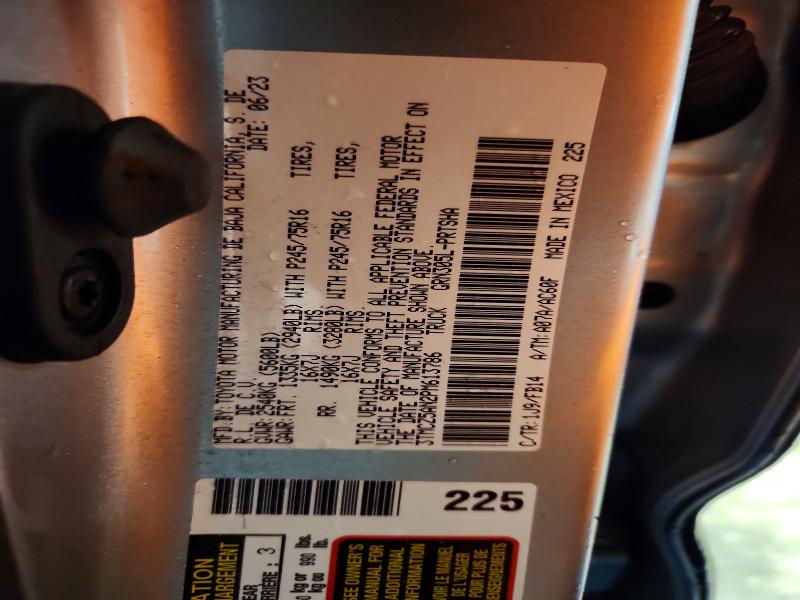 Продажа на аукционе авто 2023 Toyota Tacoma, vin: 3TMCZ5AN2PM613786, номер лота: 61845516