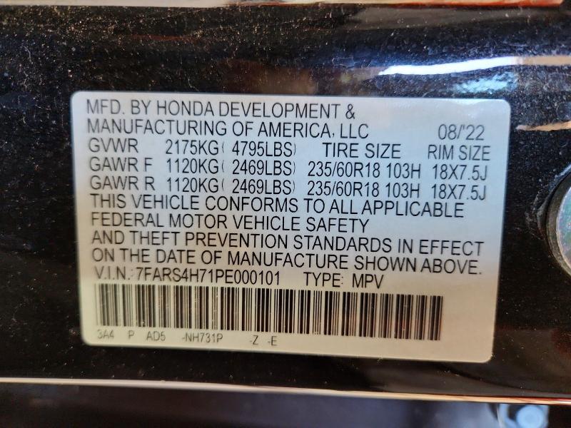 Продажа на аукционе авто 2023 Honda Cr-v, vin: 7FARS4H71PE000101, номер лота: 63014376