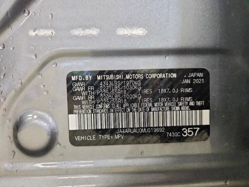 Aukcja sprzedaży 2021 Mitsubishi Outlander Sport, vin: JA4ARUAU0MU019692, numer aukcji: 59634806