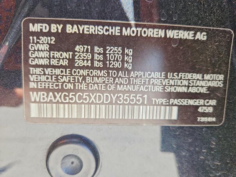 Aukcja sprzedaży 2013 Bmw 528, vin: WBAXG5C5XDDY35551, numer aukcji: 60591766