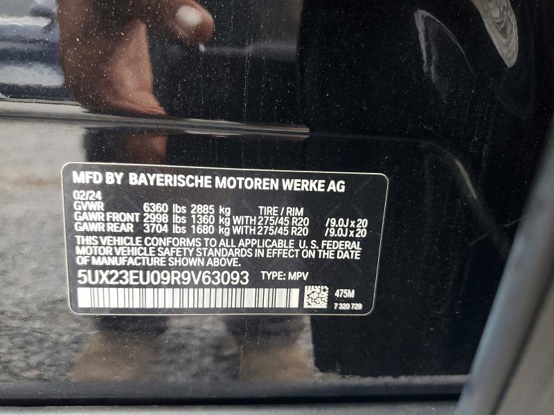 Продажа на аукционе авто 2024 Bmw X5, vin: 5UX23EU09R9V63093, номер лота: 59182336